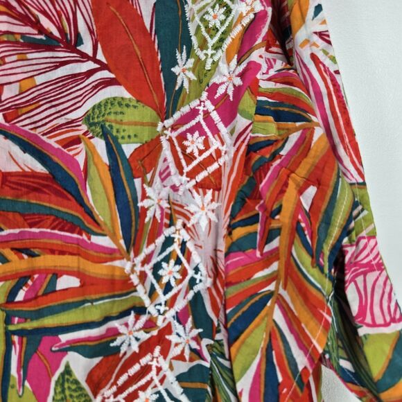 C&C California Women's Size XL Floral Faux Wrap Midi Skirt Embroidery - Picture 2 of 5